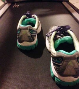 sneakers on the treadmill